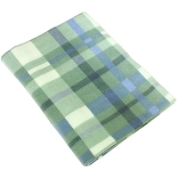 Плед флисовый "Комфорт", рисунок: зелено-синяя клетка, 150 см х 200 см артикул 6767a.
