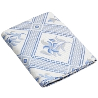 Покрывало жаккардовое "Романтика Ромбы и голубые цветы", 150х220 артикул 6807a.