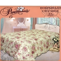 Покрывало "Романтика Patchwork" стеганое, рисунок: розовые розы, 180х235 артикул 6828a.