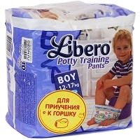 Подгузники-трусики для мальчиков "Libero Potty Training Pants", 12-17 кг, 17 шт артикул 6962a.