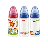 Бутылочка для кормления "First Choice", пластиковая с силиконовой соской, 300 мл, от 0 до 6 месяцев, в ассортименте артикул 6988a.