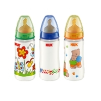 Бутылочка для кормления "First Choice", пластиковая с латексной соской, 300 мл, от 0 до 6 месяцев, в ассортименте артикул 6991a.