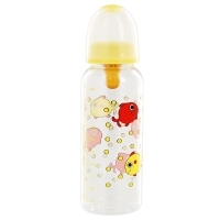 Бутылочка "Курносики" для кормления, цвет: желтый, 250 мл, от 0 месяцев артикул 7002a.