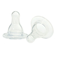 Набор силиконовых сосок "Dr Brown's", для бутылочек со стандартным горлом, от 0 до 3 месяцев, 2 шт артикул 7014a.