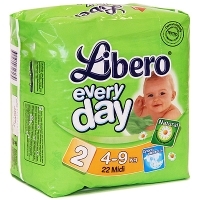 Подгузники "Libero Everyday", 4-9 кг, 22 шт артикул 7033a.