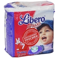 Подгузники-трусики "Libero Up&Go", 16-26 кг, 12 шт артикул 7038a.