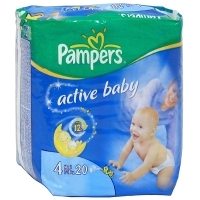 Подгузники "Pampers Active Baby", 7-18 кг, 20 шт артикул 7039a.